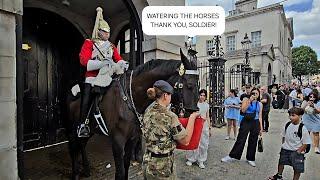 Its Not Respectful Put Your Top On Please Police Officer to the Rude Tourist at Horse Guards