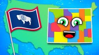 Explore The State Of Wyoming  50 States Songs For Kids  KLT Geography