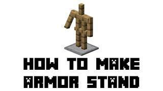 Minecraft How to Make Armor Stand