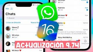 ACTUALIZACION de WHATSAPP iPHONE v9.74  ANTIBANEO