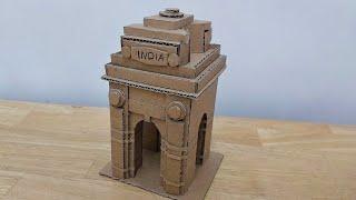 How to make INDIA GATE Model with Cardboard  DIY Cardboard Craft ideas for School Project