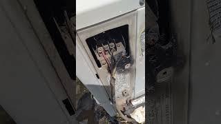 Hitachi AC ka pcb jalte jalte bach gaya  short circuit firing problem Hitachi #homeappliancerepair