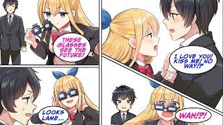 ［Manga dub］My childhood friend invented some glasses that show her the future…［RomCom］