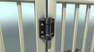 Tru-Close Heavy Duty Adjustable Self-closing Gate Hinge with 2 Alignment Legs Installation Video