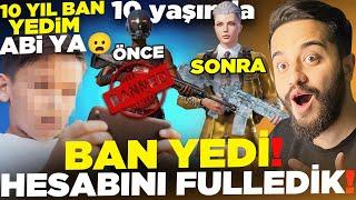 CANLI YAYINDA BAN YİYEN 10 YAŞINDA Kİ İZLEYİCİME ULAŞIP HESABINI FULLEDİM PUBG Mobile