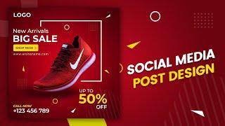 Social Media Post Design in Photoshop  Photoshop Tutorials  Bangla Tutorial  Graphic Design