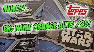 NEW 2023 Topps Star Wars Chrome Black 2 Box Rip Orange 25 Auto Pull