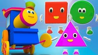 Боб поезд  Пять маленьких фигур  изучать формы в россии  Bob Train Song  Five Little Shapes