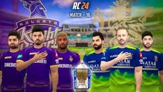 rc24 debut #2 RCB VS kkr live Kolkata knight riders vs royal challenger bangalore live  Amir gaming