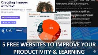 5 FREE AI driven websites that will blow your mind  Save time using these websites  Productivity