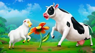 Never Ending Story Cow vs Sheep for Flower  Funny Animals Comedy Cartoons  Animal Attacks