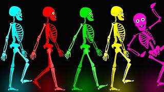 Five Skeletons Went Out One Night Halloween Song + Scary Nursery Rhymes By Teehee Town