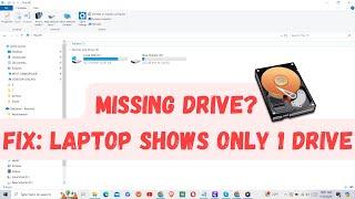 ️ Missing Drive? Fix Laptop Shows Only 1 Drive Easy Solution ️