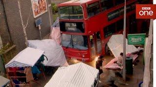 Out of control bus crashes through Walford market - EastEnders 2017 - BBC One