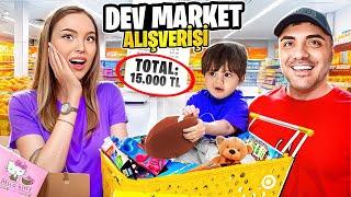 DEV MARKET ALIŞVERİŞİ  VLOG HADİ BİZİMLE BİRLİKTE MARKET ALIŞVERİŞİNE GELİN ️