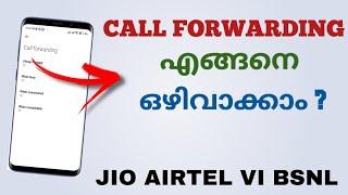 How To Deactivate  Disable Call Forwarding In Any Android  Iphone  Jio Airtel Vi Bsnl  Malayalam