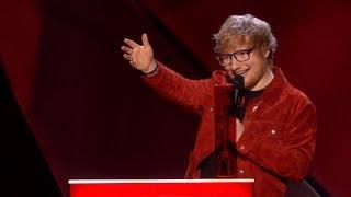 Ed Sheeran wins The BRITs Global Success Award  The BRIT Awards 2018