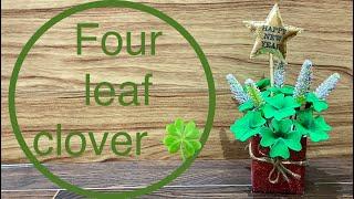 How To Make Easy Nylon Stocking Flower Step By Step Four leaf clover 