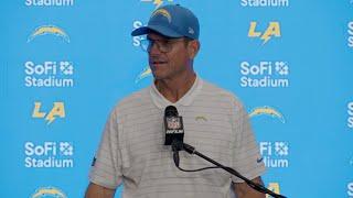 Jim Harbaugh Postgame Press Conference vs Raiders  LA Chargers