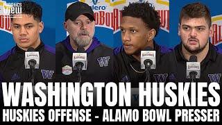 Washington OC Ryan Grubb & Washington Huskies Players React to Alamo Bowl vs. Texas Longhorns