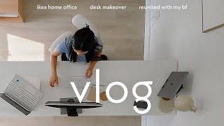 vlog  a well-needed home office makeover as a wfh girly ikea minimalist and reuniting with my bf