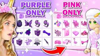 PINK vs PURPLE Inventory Only Challenge In Adopt Me Roblox