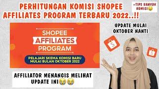 CUAN AUTO NAIK PERHITUNGAN KOMISI SHOPEE AFFILIATES PROGRAM TERBARU 2022 + TIPS BANYAK KOMISI