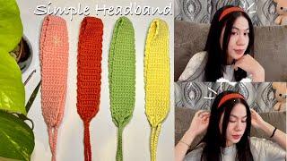 Easy Crochet Headband Tutorial  Crochet Simple Headband For Beginners