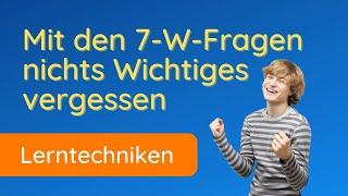 7 W-Fragen Methode  am Beispiel erklärt