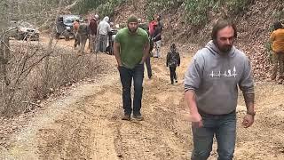 Jeep Rolls Over & Recovery Action at Hurricane Creek Off Road Trail North Carolina