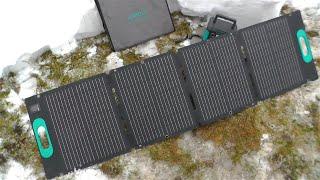 Солнечная панель 100 Вт из Китая Romoss RSP100 100W solar panel. Тесты зимой обзор мнение