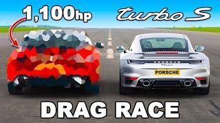 Porsche 911 Turbo S v 1100hp Supercar Killer DRAG RACE