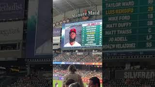 Los Angeles Angels starting line up vs the Astros  #mlbb  #baseball