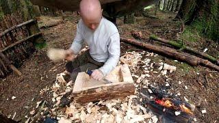 WOODEN WATER PIPES AND SINK  BUSHCRAFT KITCHEN