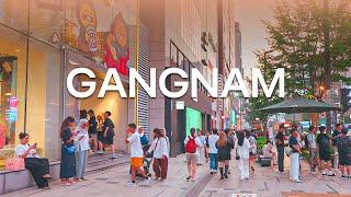 Walking Tour Gangnam Street  Seoul Best Place To Visit 4K HDR