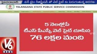 TSPSC Notifications  Huge Response For TSPSC Website  One Time Registration  V6 News