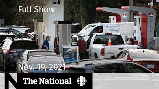 CBC News The National  B.C. rations gas Vaccine for kids Kyle Rittenhouse