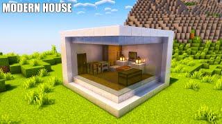 Easy Modern House  How to build a Modern House in Minecraft