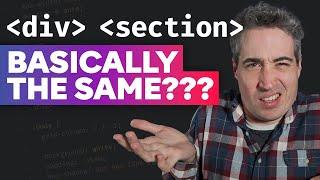HTML section elements are a lie sort of