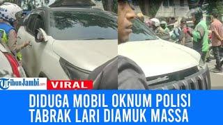 Mobil Fortuner Diduga Milik Oknum Polisi Diamuk Massa di Medan