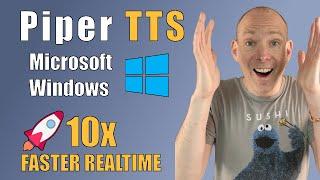  TEXT TO SPEECH  Piper TTS mit Windows  AI voice 10x schneller als Echtzeit