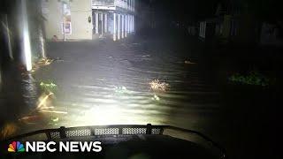 Hurricane Helene damage seen on streets of Cedar Key Florida