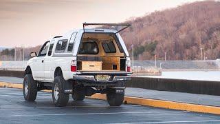 DIY Truck Bed Camper Build Tour  Building A Truck Bed Camper In My Toyota Tacoma