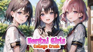 Hentai Girls College Crush Nintendo Switch Gameplay Lets Play ENFCMNF Puzzle with Anime Girls