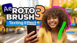 After Effects Tutorial Rotoscoping & 3D Tracking Text Message Effect