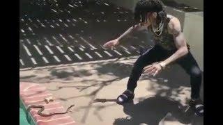 Swae Lee Catches A Venomous Snake Swimming In His Pool