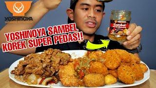 MUKBANG YOSHINOYA SAMBEL KOREK SUPER PEDES TERBARU