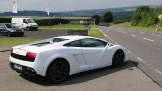 Lamborghini Gallardo LP560-4 startup acceleration loud sound in the Eiffel Germany