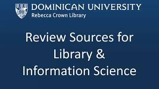 Review Sources for Library and Information Science