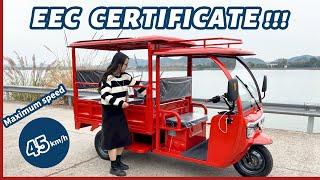 Minghong Electric Auto Rickshaw Gemini D  Tuk Tuk EEC Certificate